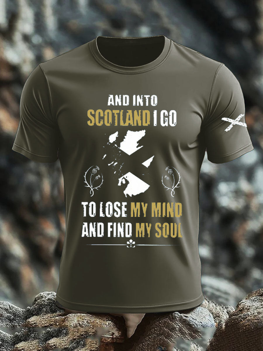 Men's Scotland United Kingdom Imitation Cotton Short-Sleeved Printed T-shirt