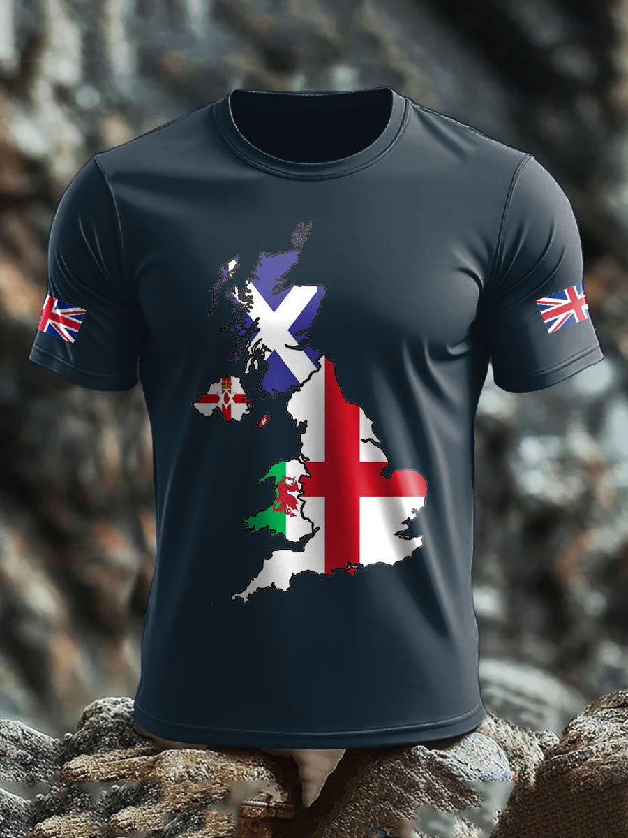 Men's UK Flag Printed T-shirt