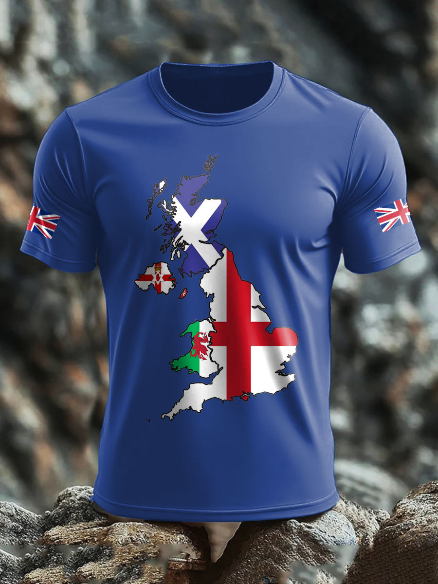 Men's UK Flag Printed T-shirt
