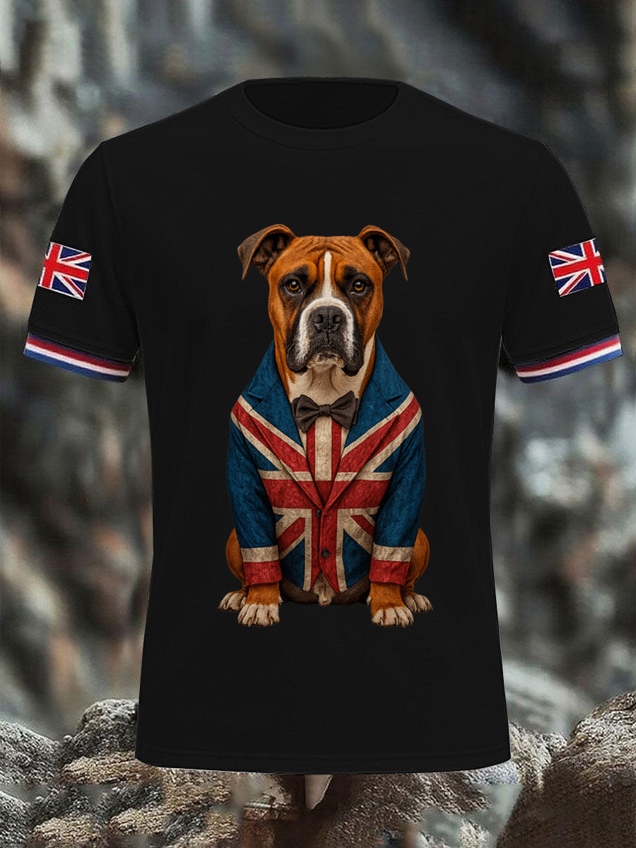 Men's Vintage England Flag Casual T-Shirt