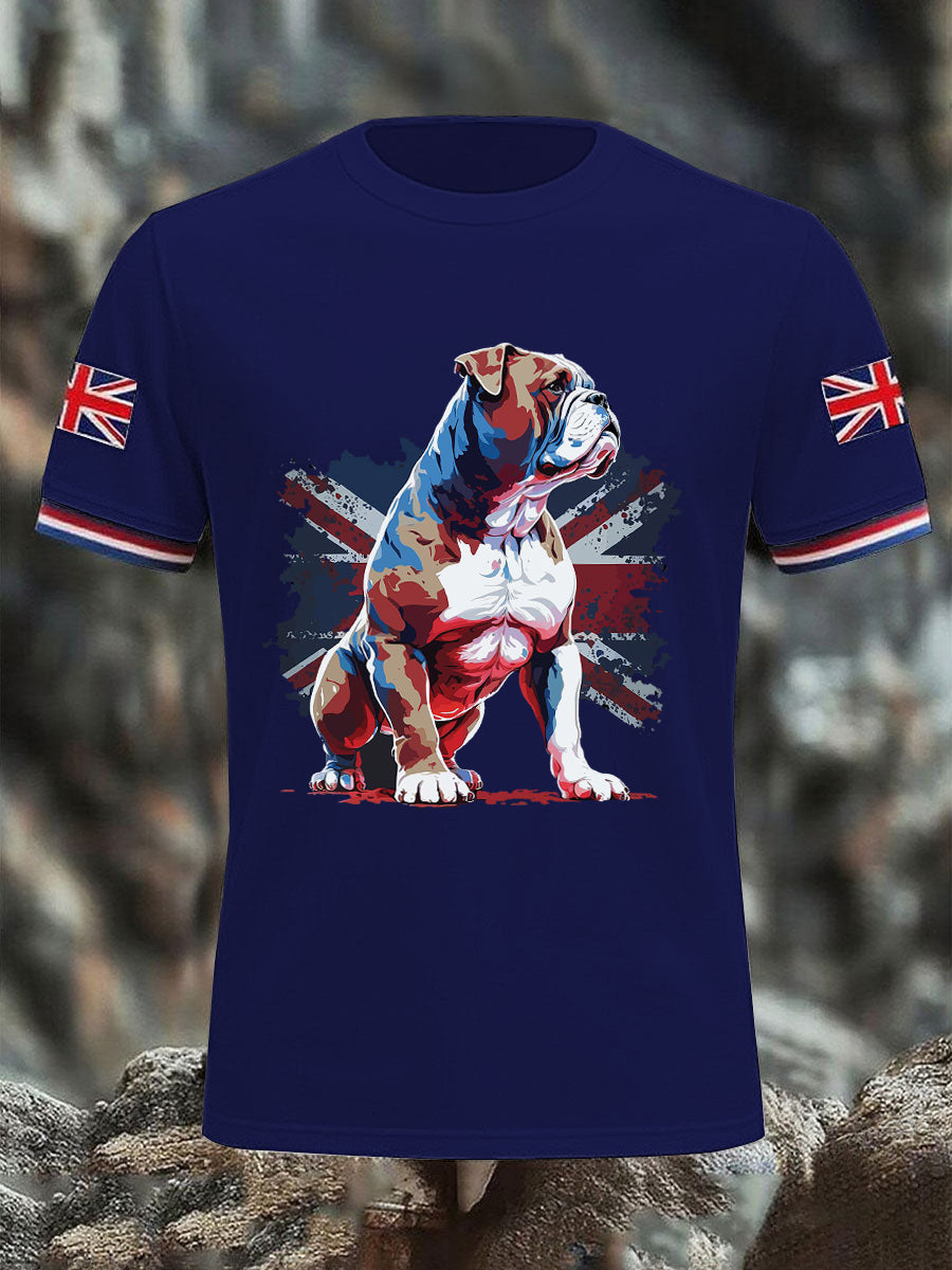 Men's Vintage England Flag Casual T-Shirt