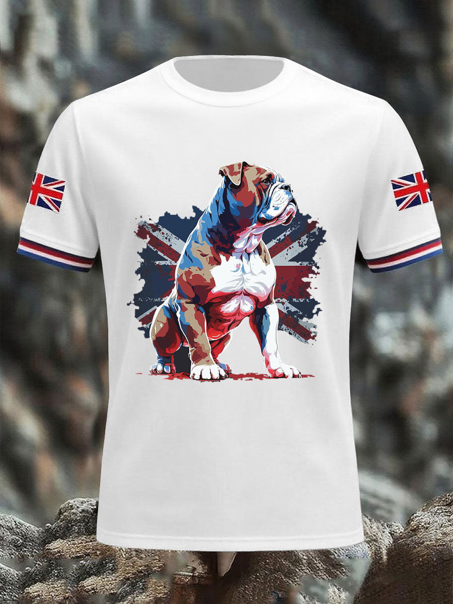 Men's Vintage England Flag Casual T-Shirt