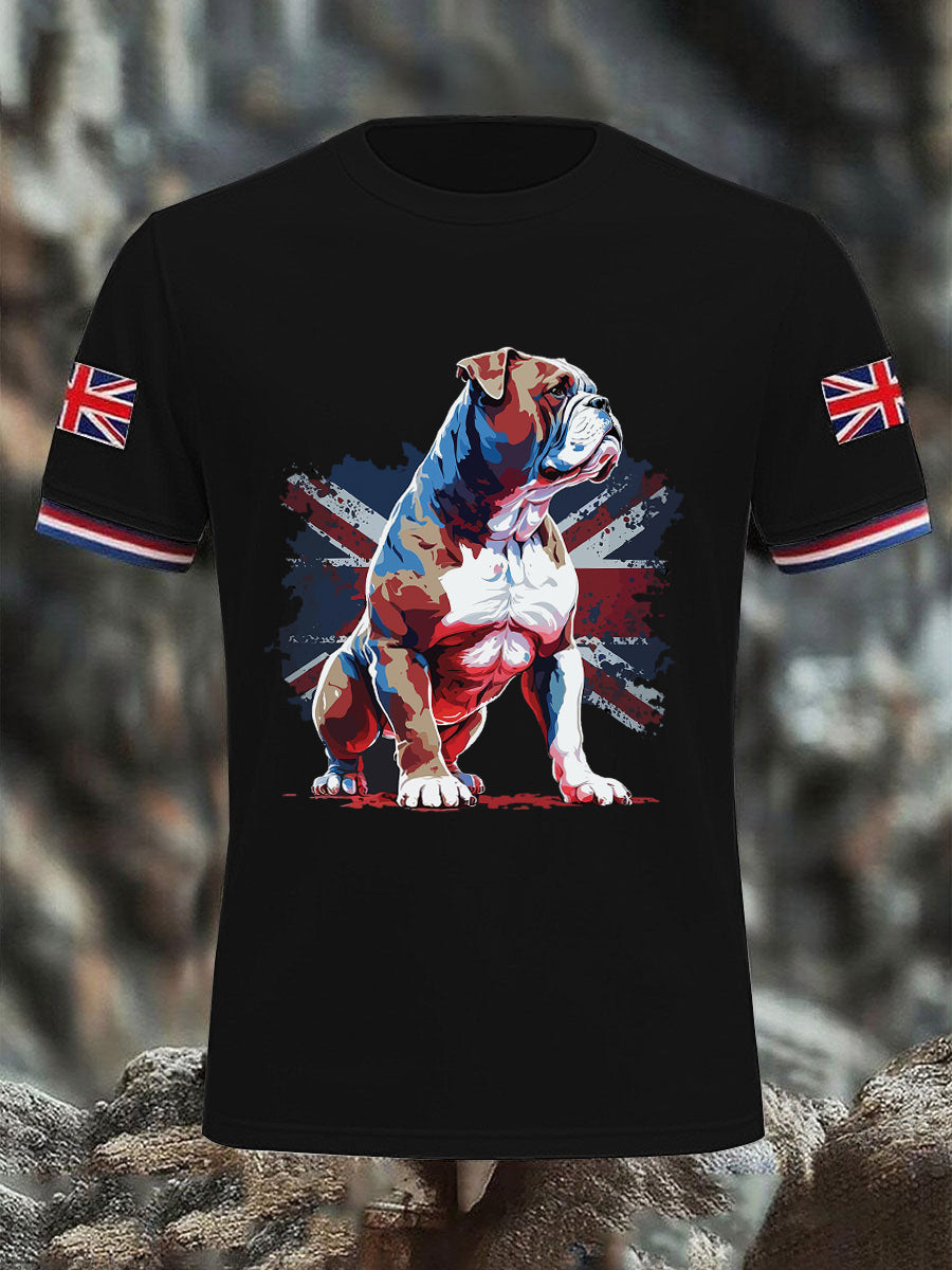 Men's Vintage England Flag Casual T-Shirt