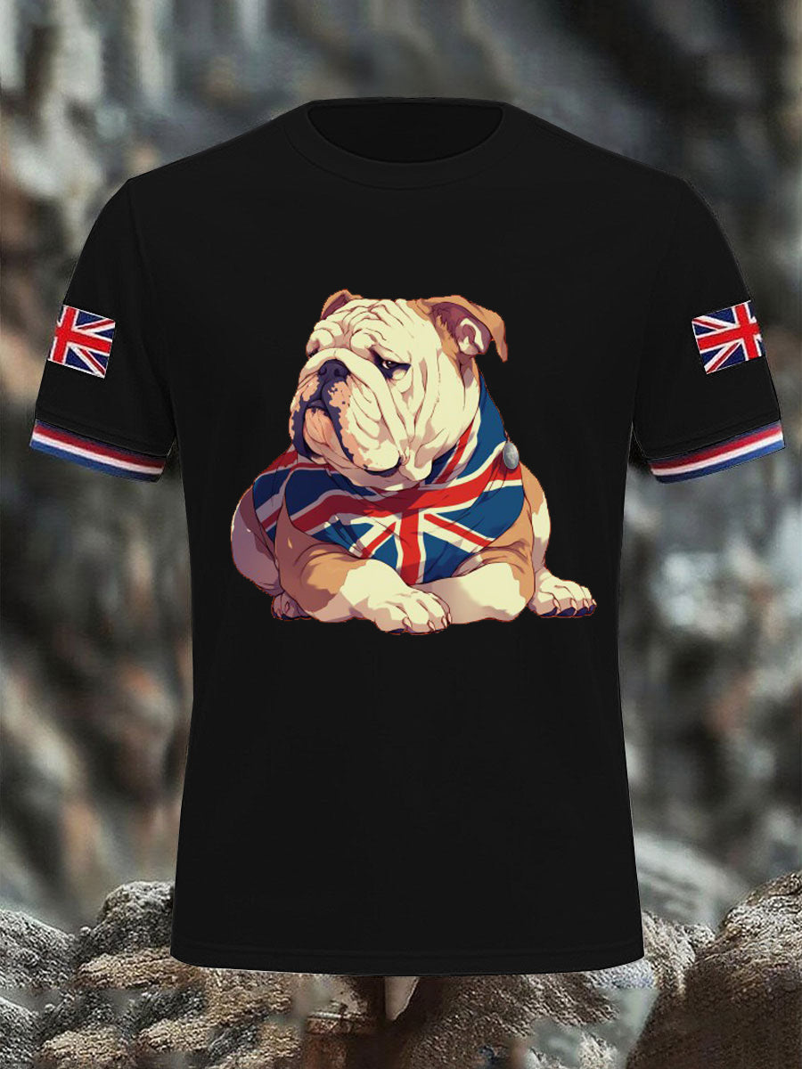 Men's Vintage England Flag Casual T-Shirt