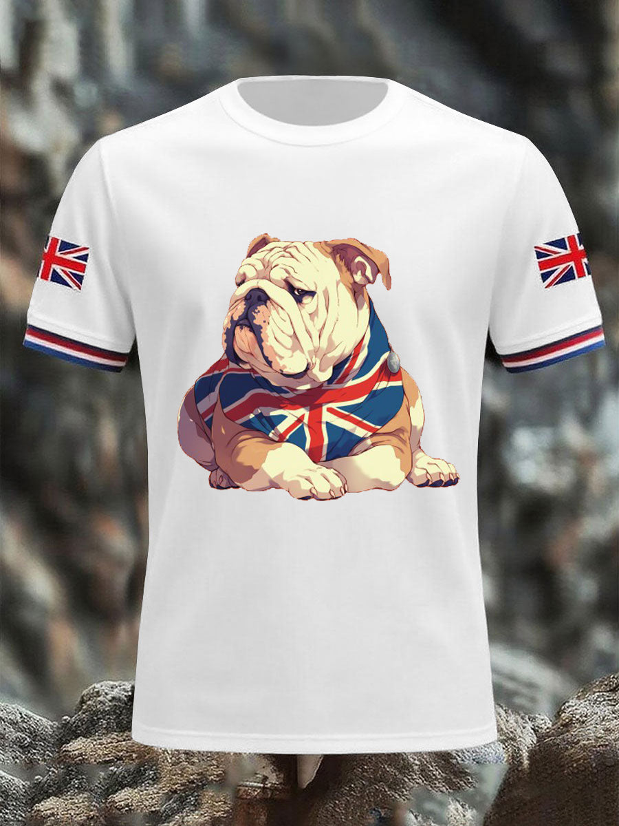 Men's Vintage England Flag Casual T-Shirt