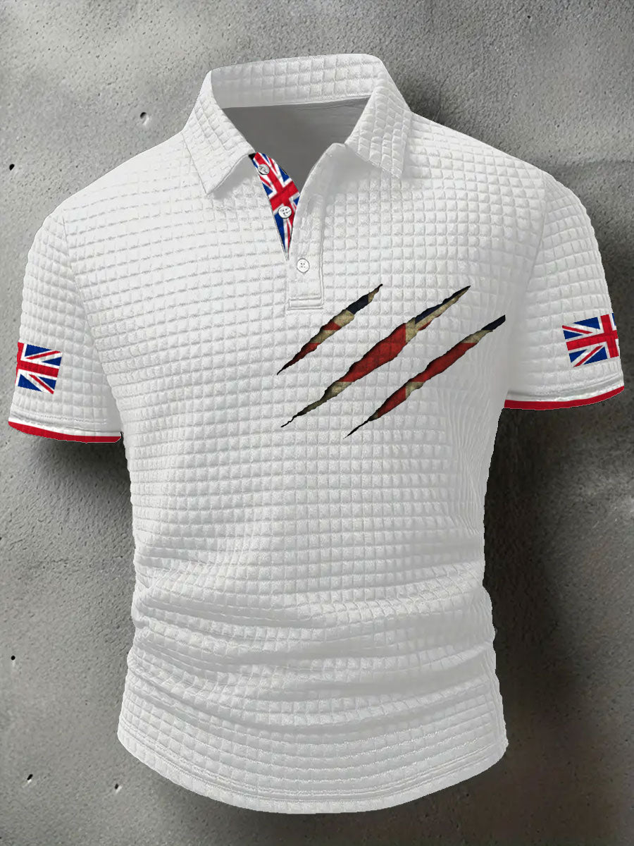 Men's UK Flag Art Printed Casual Tops