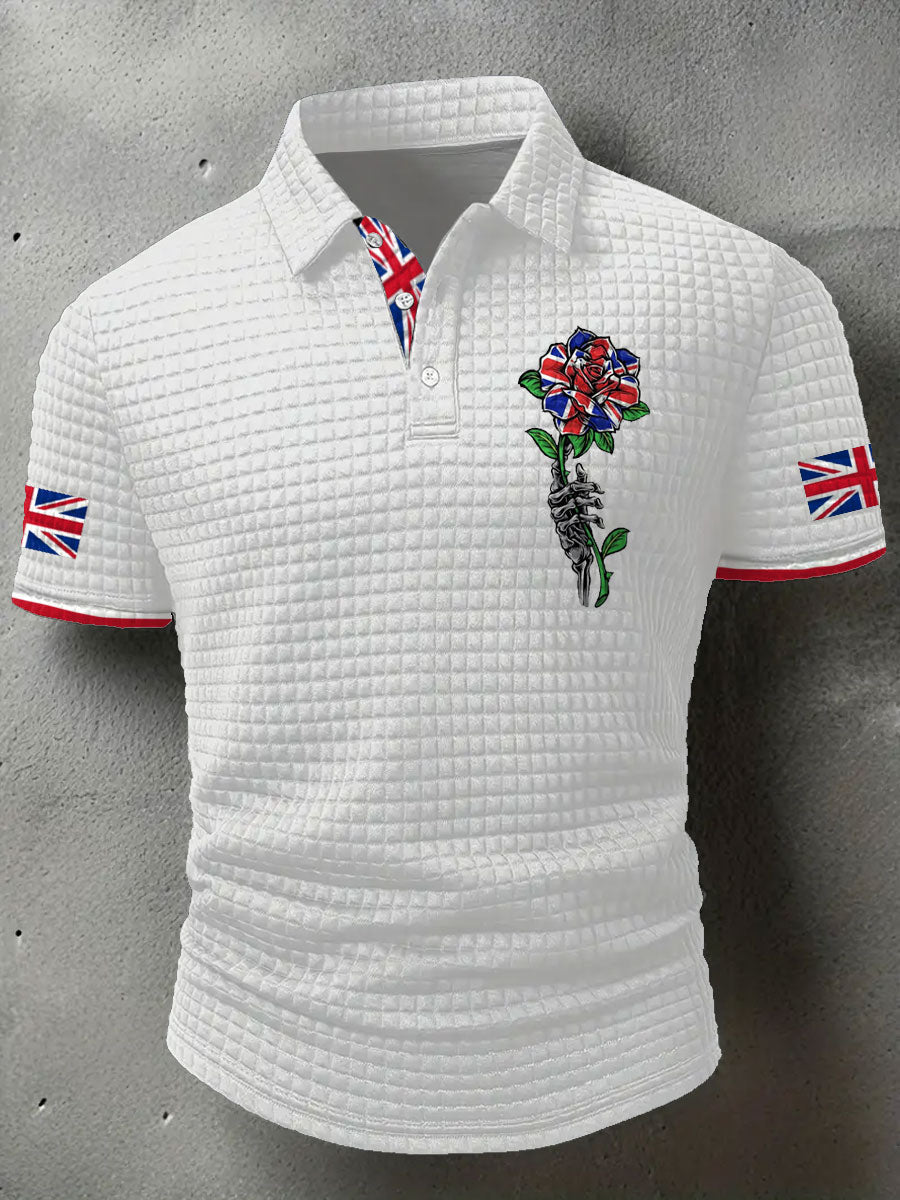 Men's UK Flag Art Printed Casual Tops