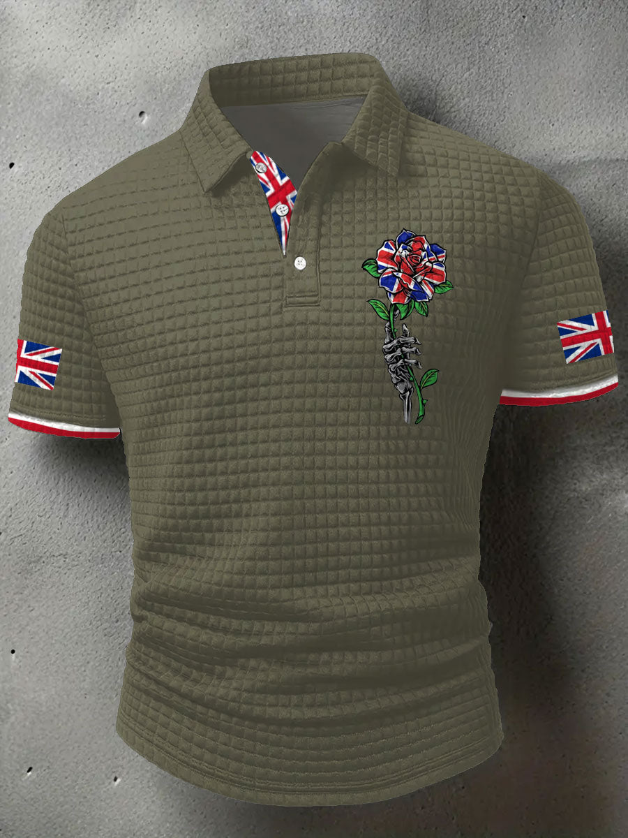 Men's UK Flag Art Printed Casual Tops