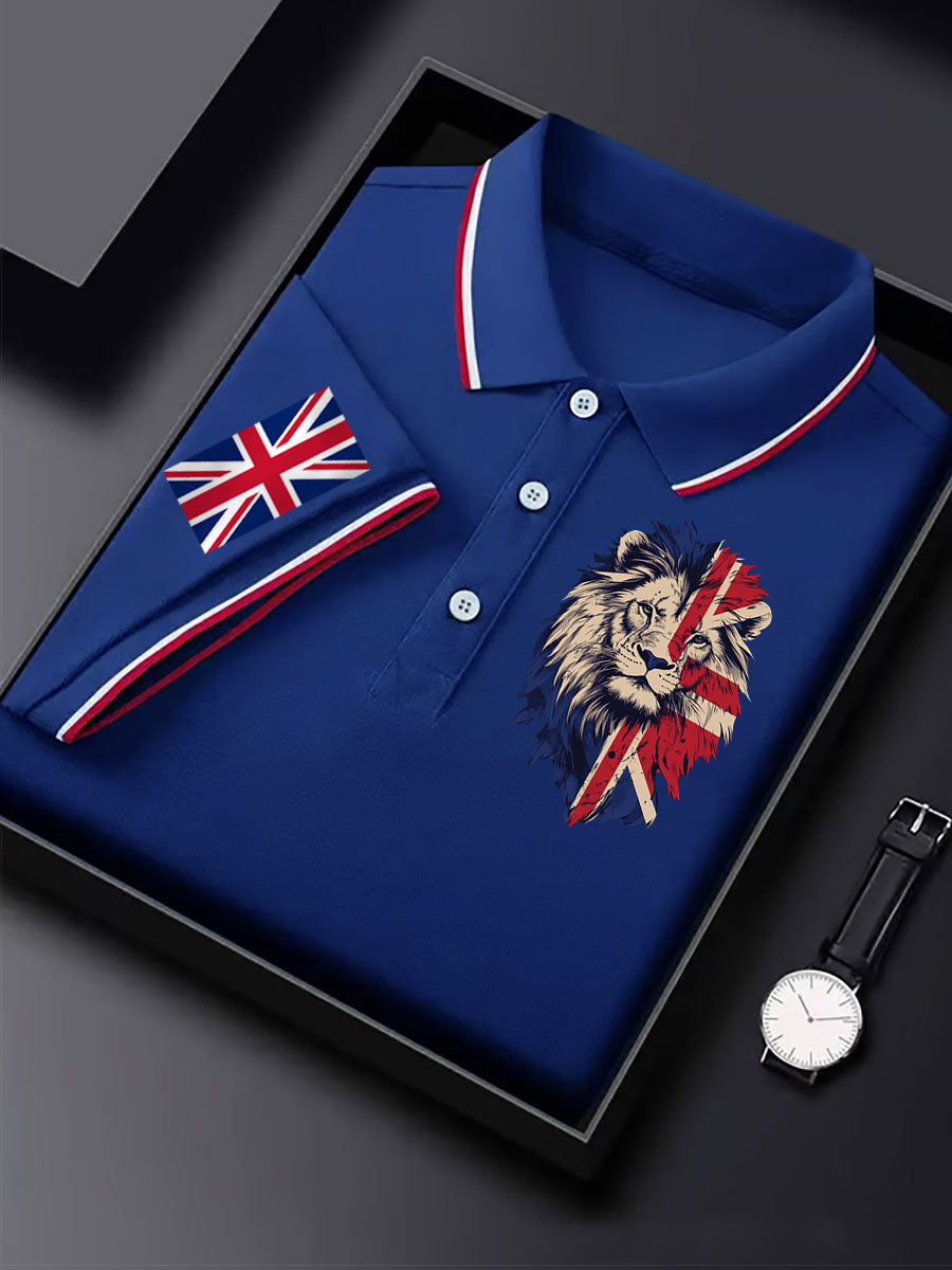 Men's Vintage England Flag Casual Shirt