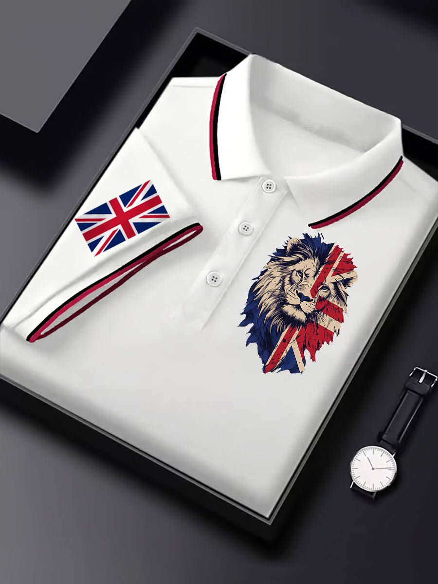 Men's Vintage England Flag Casual Shirt