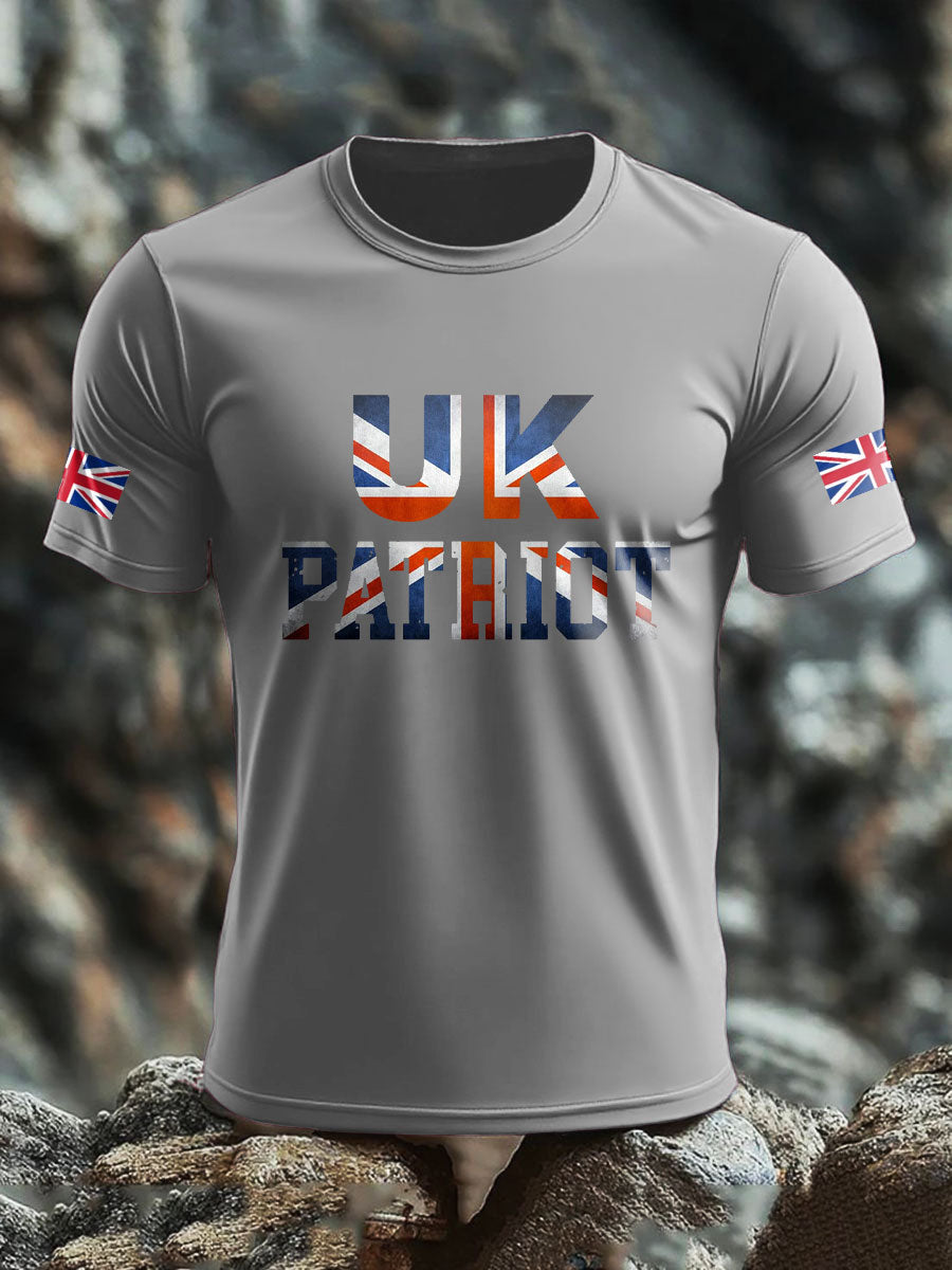 Men's UK Flag Patriotism Printed T-shirt