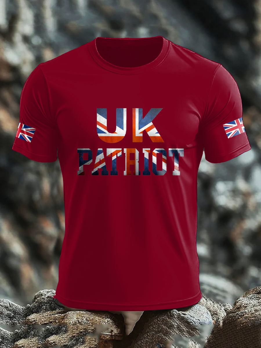 Men's UK Flag Patriotism Printed T-shirt
