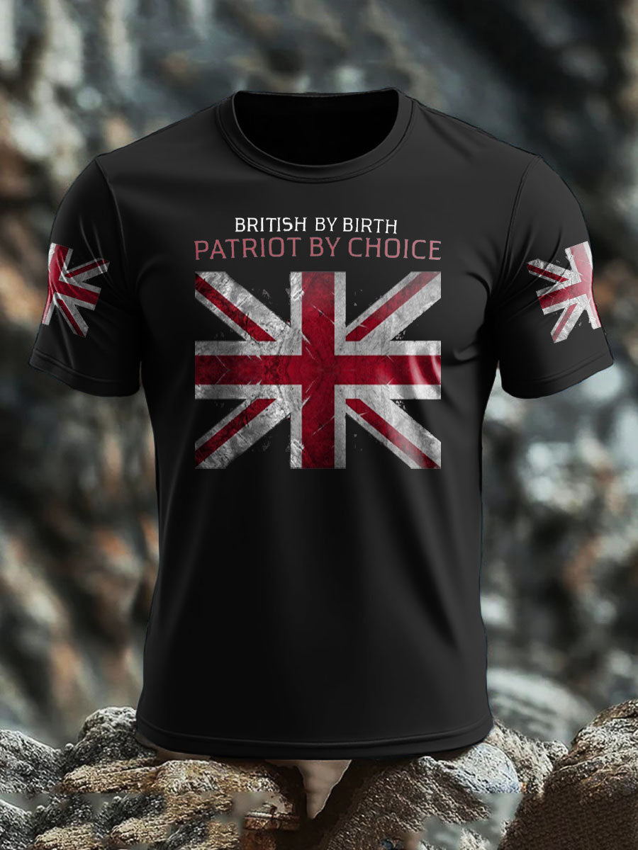 Men's UK Flag Patriotism Printed T-shirt