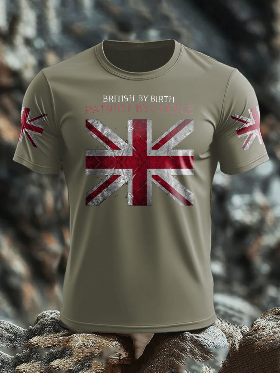 Men's UK Flag Patriotism Printed T-shirt