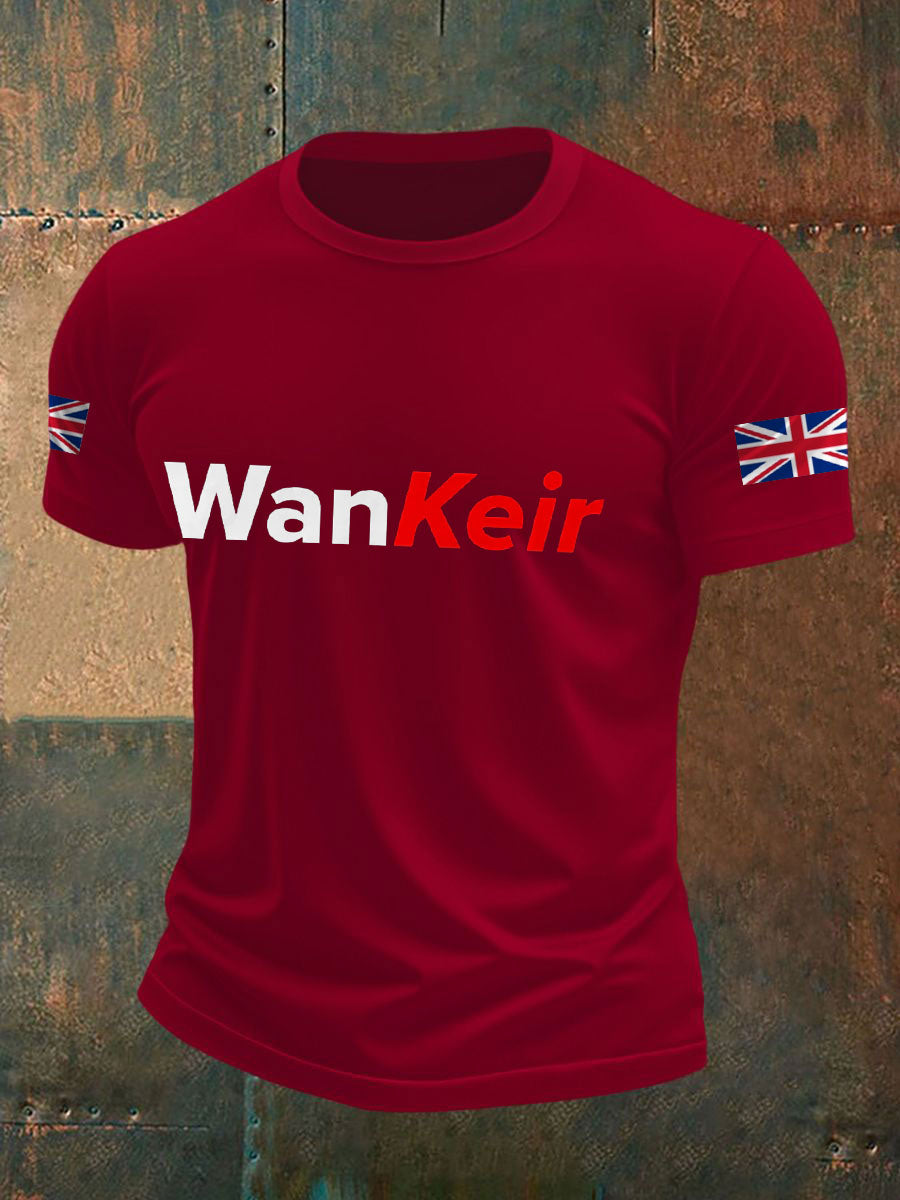 Men's UK Flag Funny Printed Casual Tops