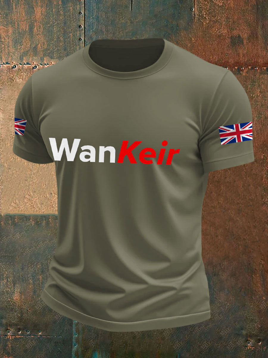 Men's UK Flag Funny Printed Casual Tops