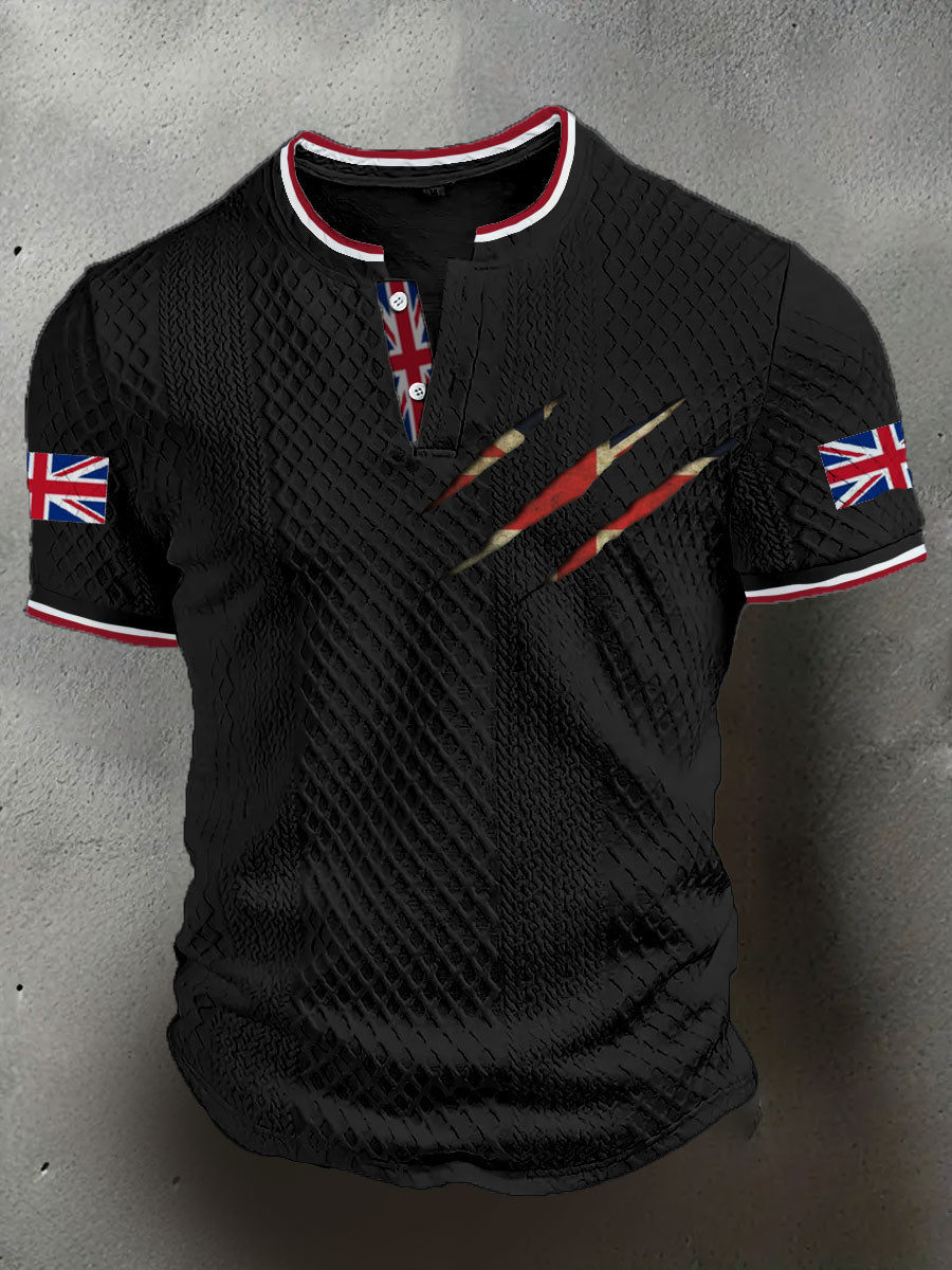 Men's UK Flag Casual Tops