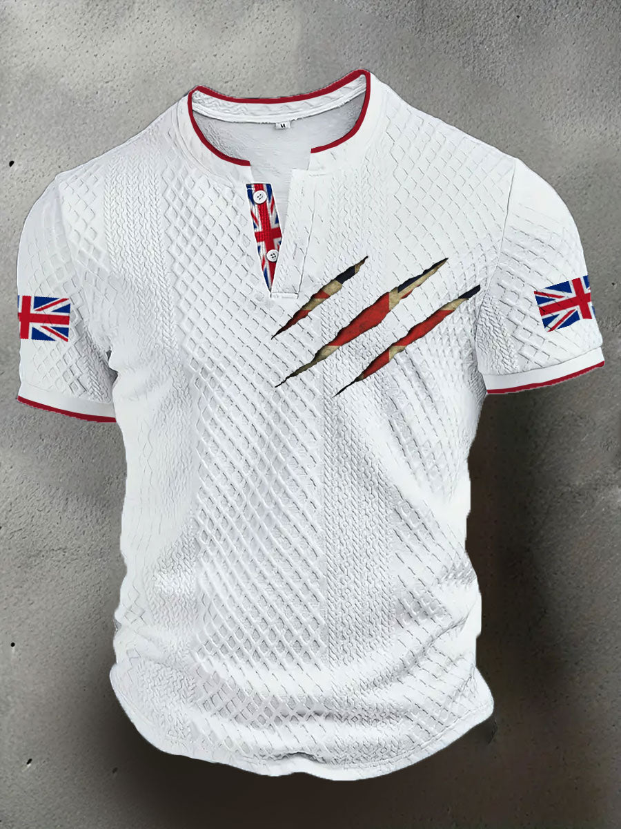 Men's UK Flag Casual Tops