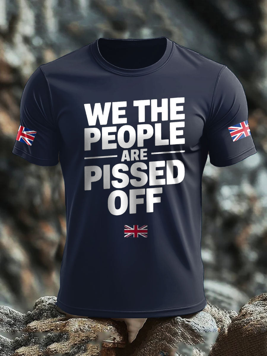 Men's UK Flag Patriotism Printed T-shirt