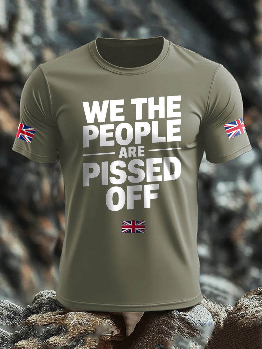 Men's UK Flag Patriotism Printed T-shirt