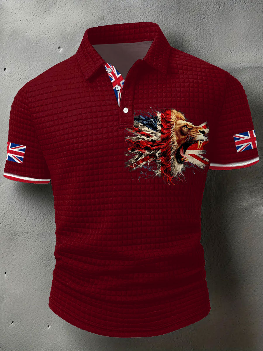 Men's UK Flag Printed Casual Tops