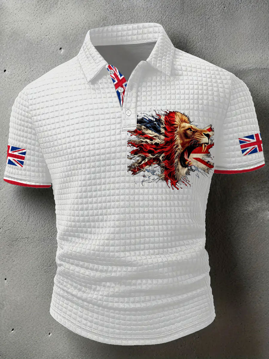 Men's UK Flag Printed Casual Tops