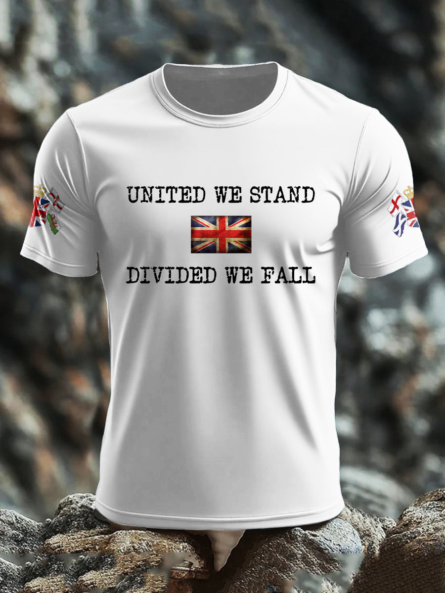 Men's UK Flag United We Stand Printed T-shirt