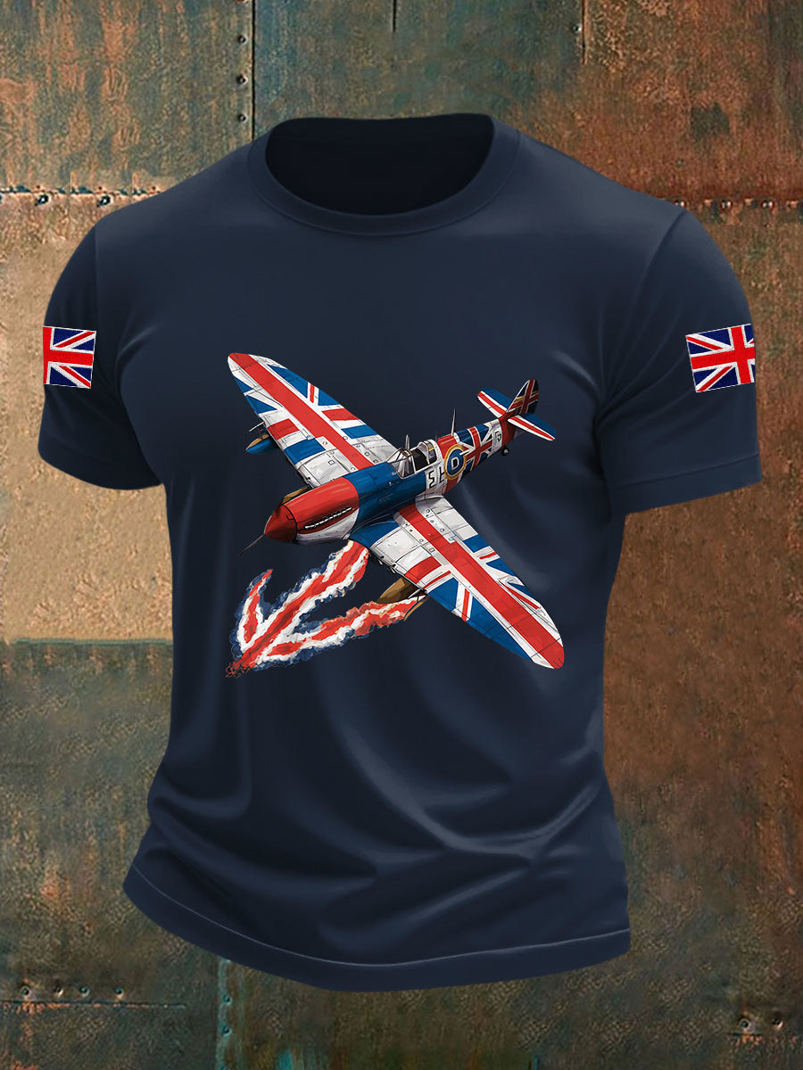 Men's Union Jack Fighter Short-sleeved T-shirt