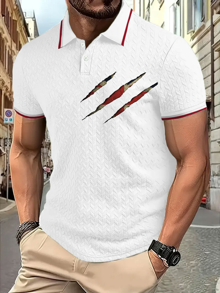 Men's UK Flag Printed Casual Tops