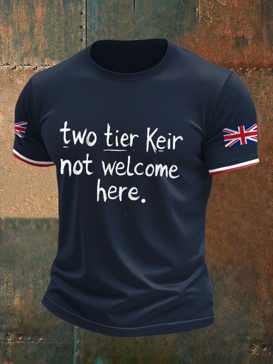 Men's UK Flag Immigration Printed T-shirt