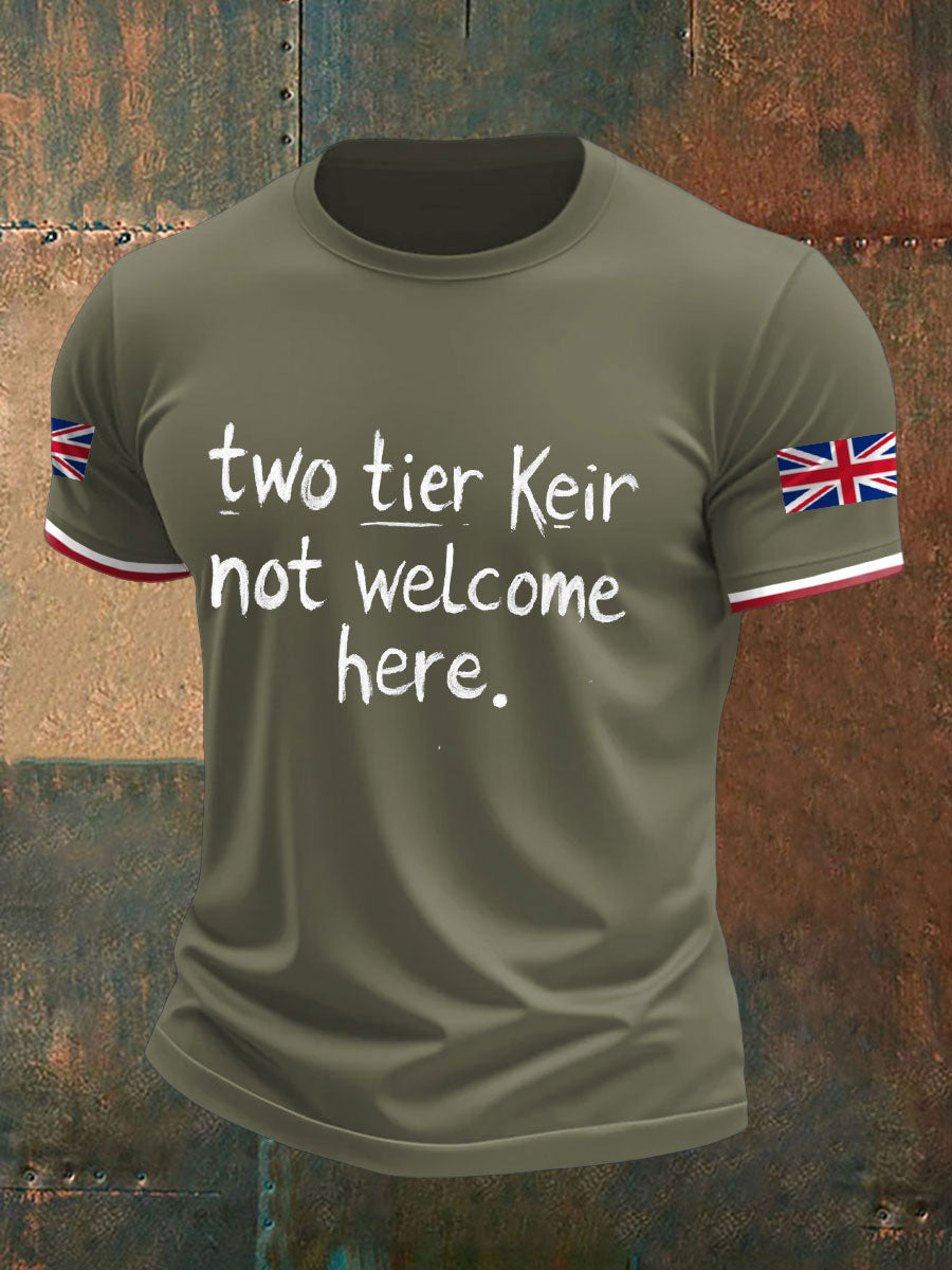 Men's UK Flag Immigration Printed T-shirt