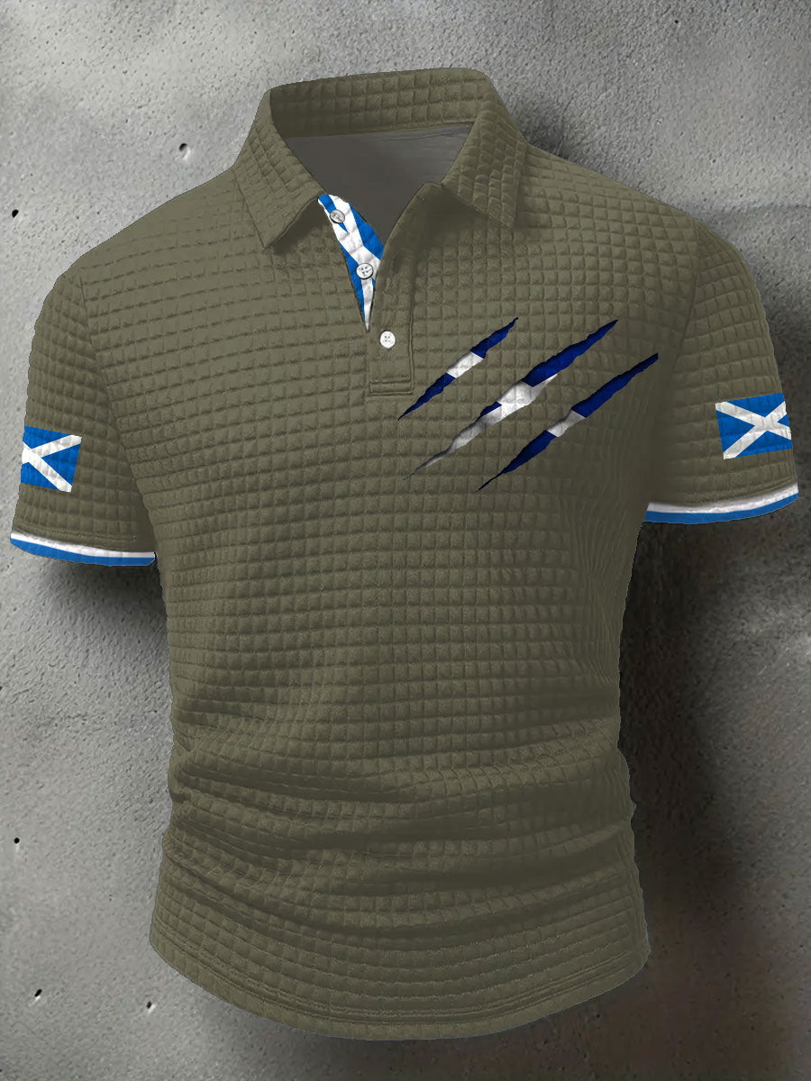Men's Scotland Flag Proud The Brave Printed Casual Tops