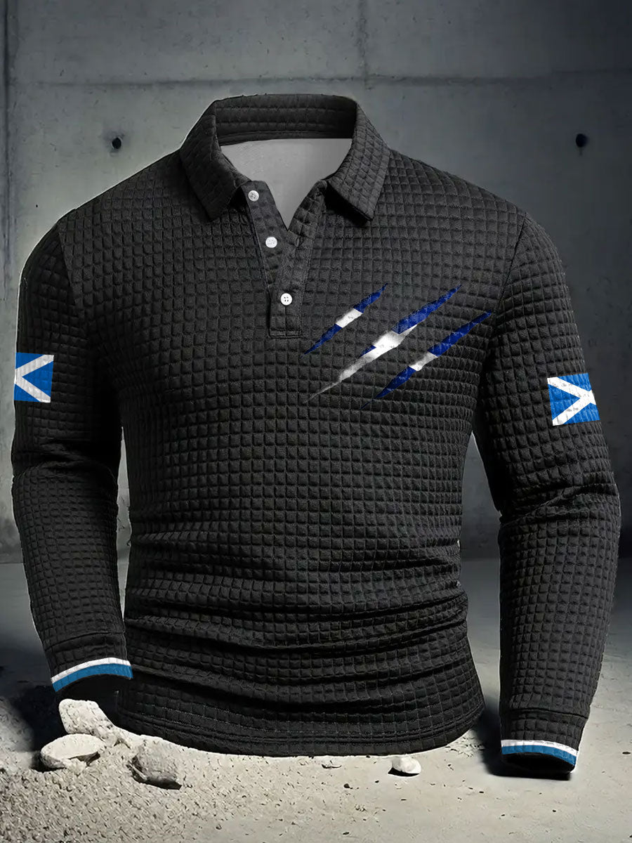 Men's Scotland Flag Proud The Brave Printed Casual Tops