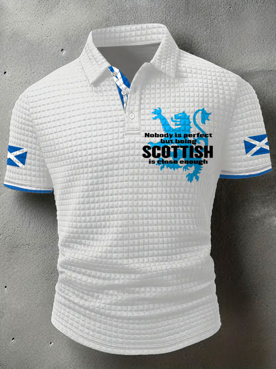 Men's Scotland Flag Proud The Brave Printed Casual Tops