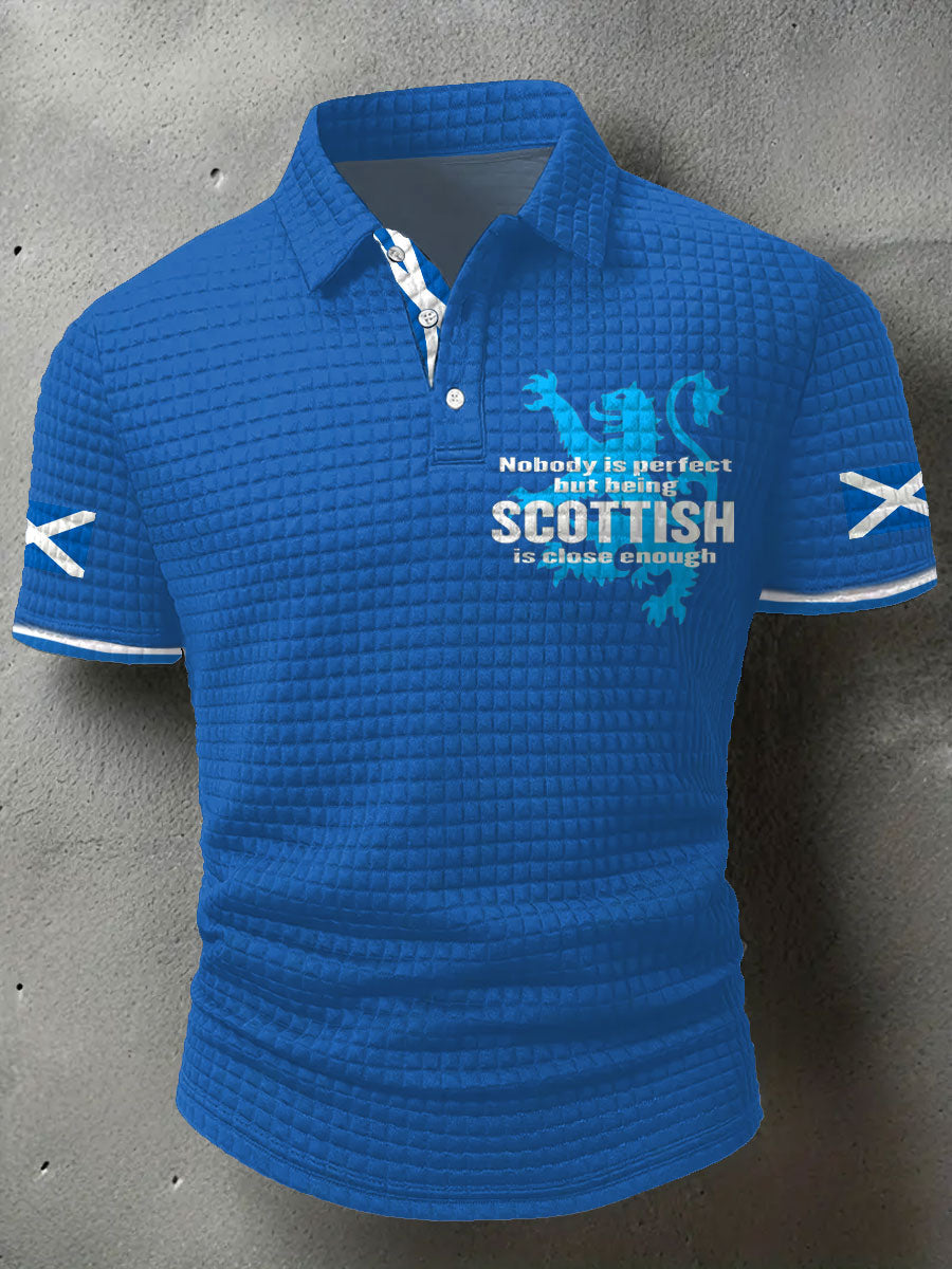Men's Scotland Flag Proud The Brave Printed Casual Tops