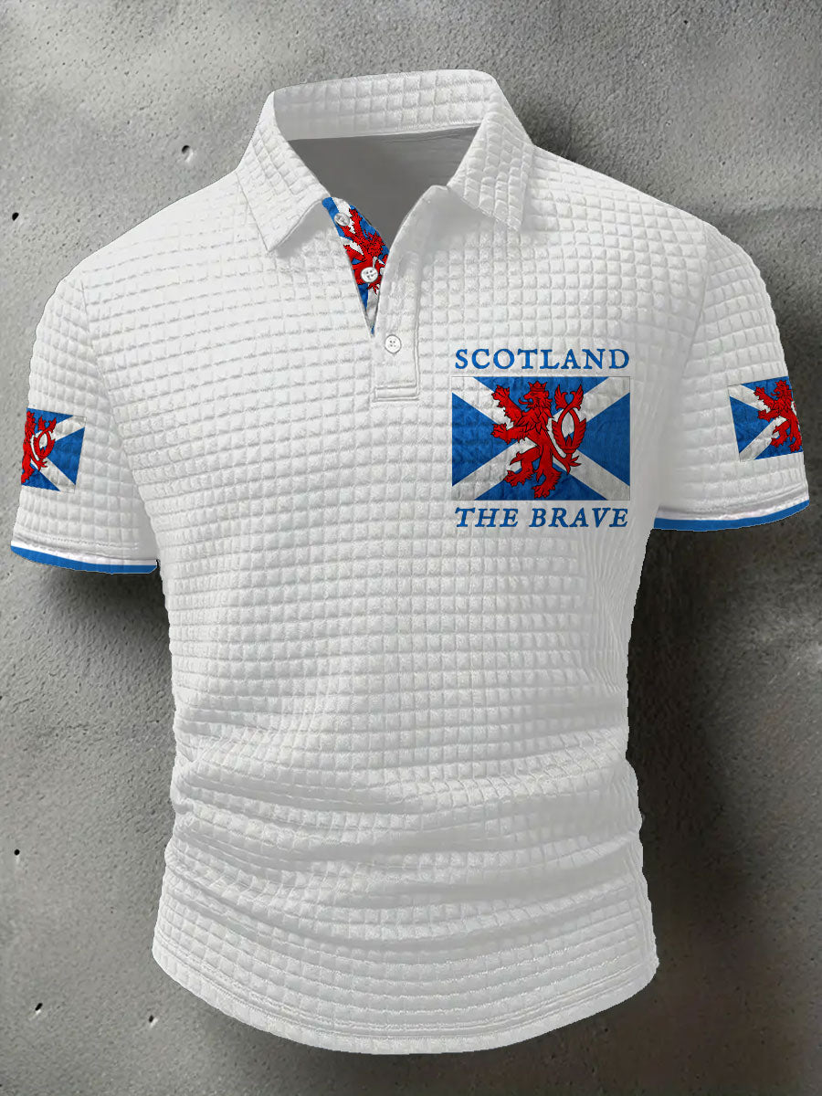 Men's Scotland Flag Proud The Brave Printed Casual Tops