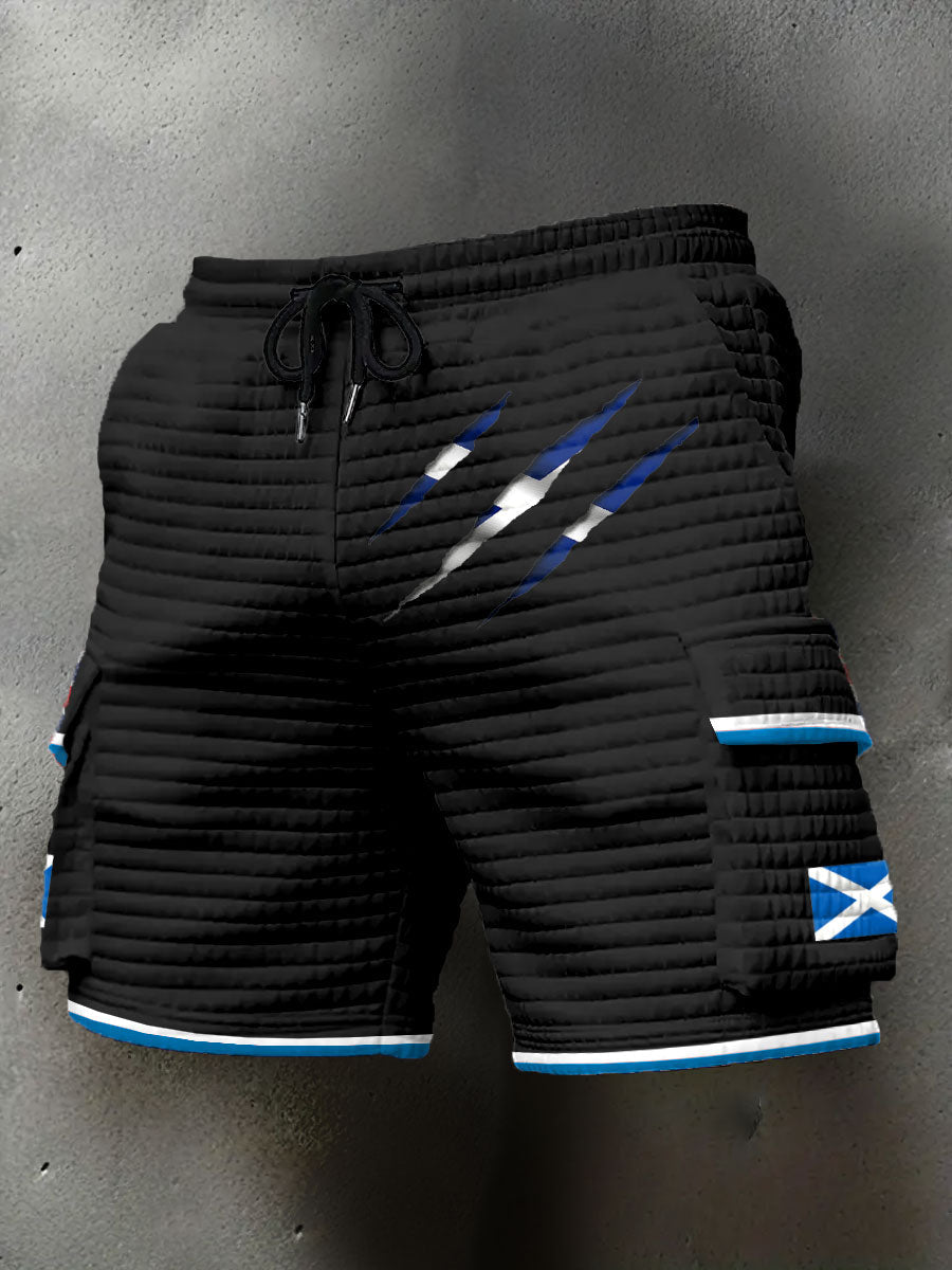 Men's Scotland Flag Proud The Brave Printed Shorts