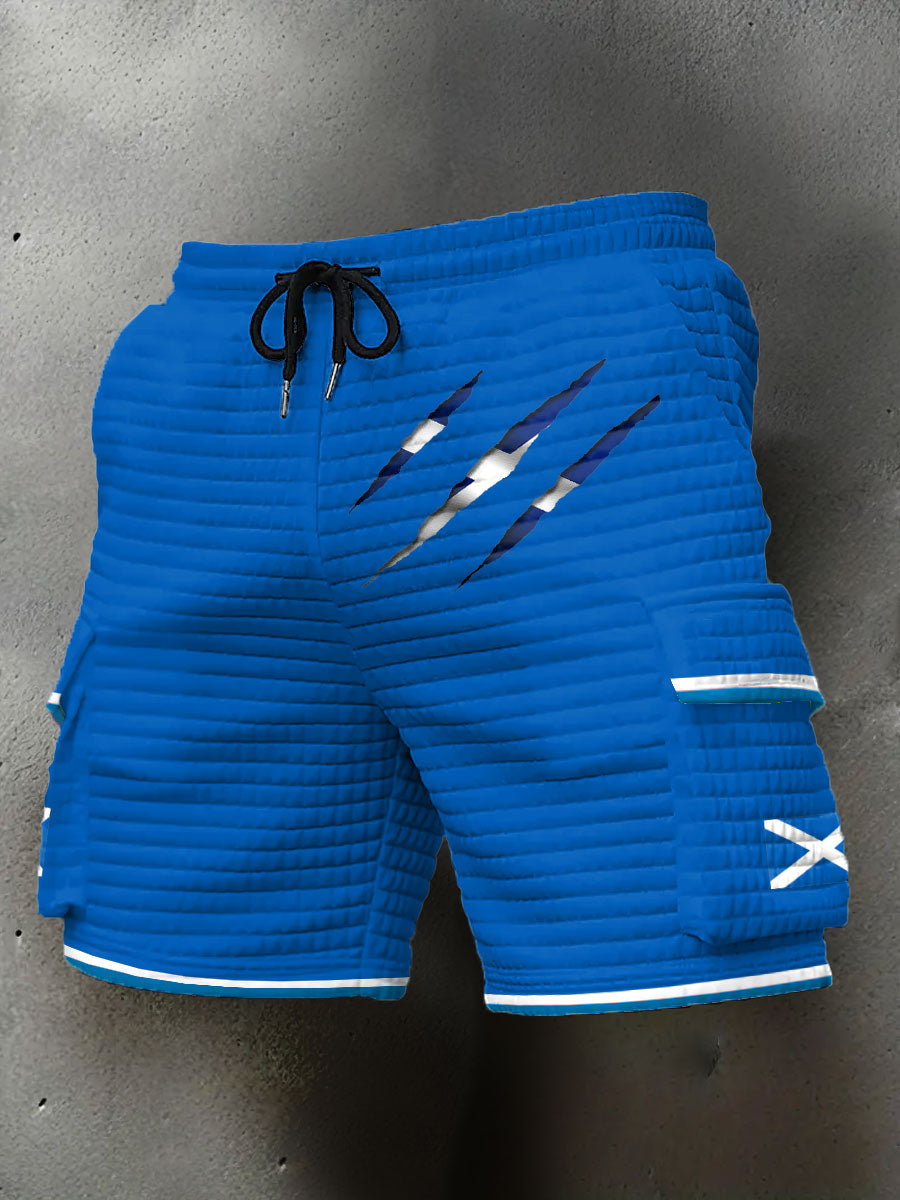 Men's Scotland Flag Proud The Brave Printed Shorts