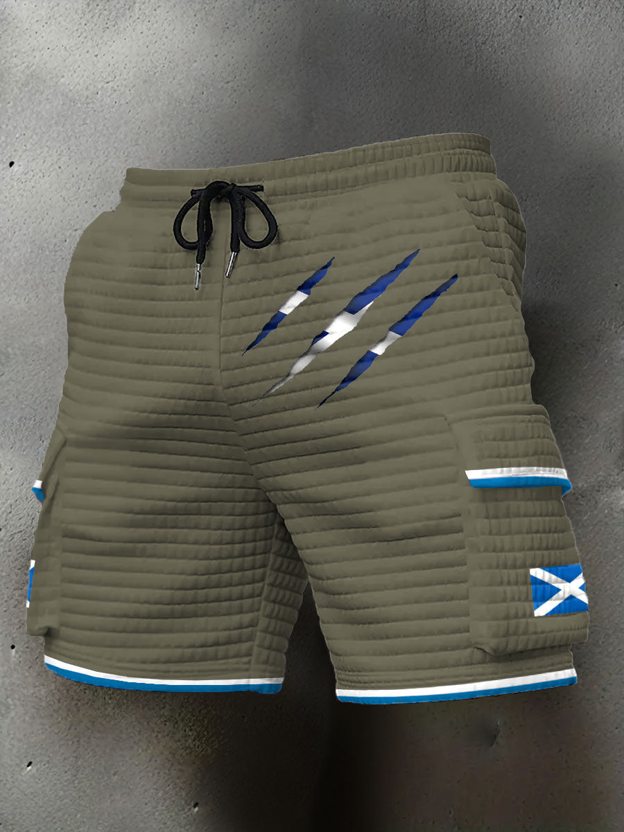 Men's Scotland Flag Proud The Brave Printed Shorts