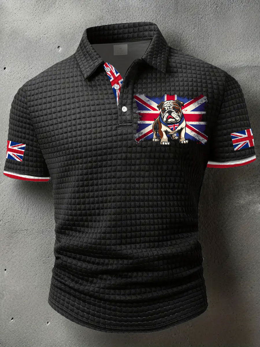 Men's Vintage England Flag Printed Casual Tops