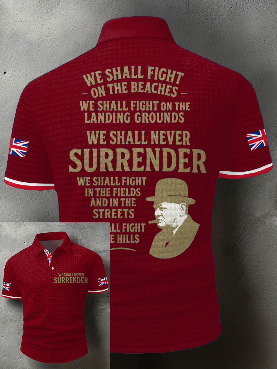 Men's UK Flag Printed Casual Tops