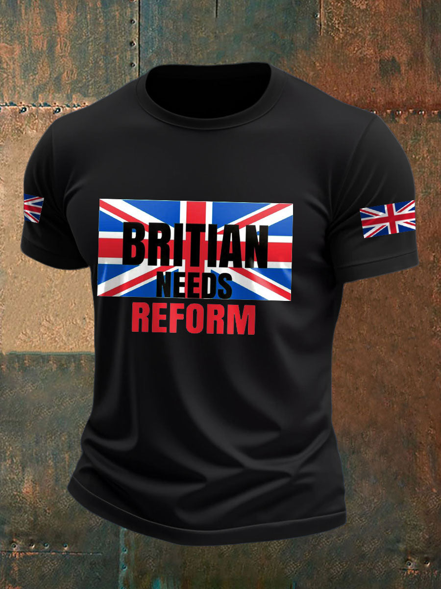 Men's UK Flag Reform Printed T-shirt