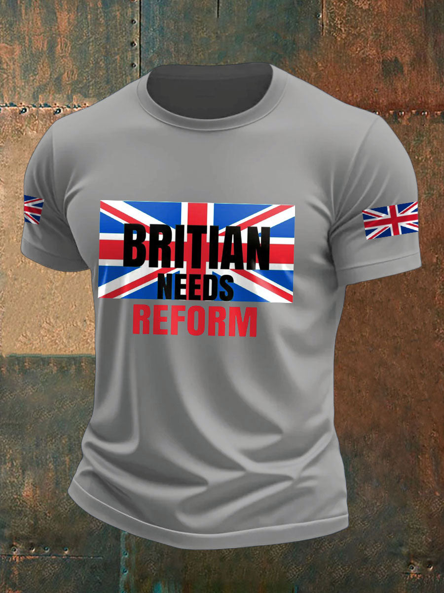 Men's UK Flag Reform Printed T-shirt