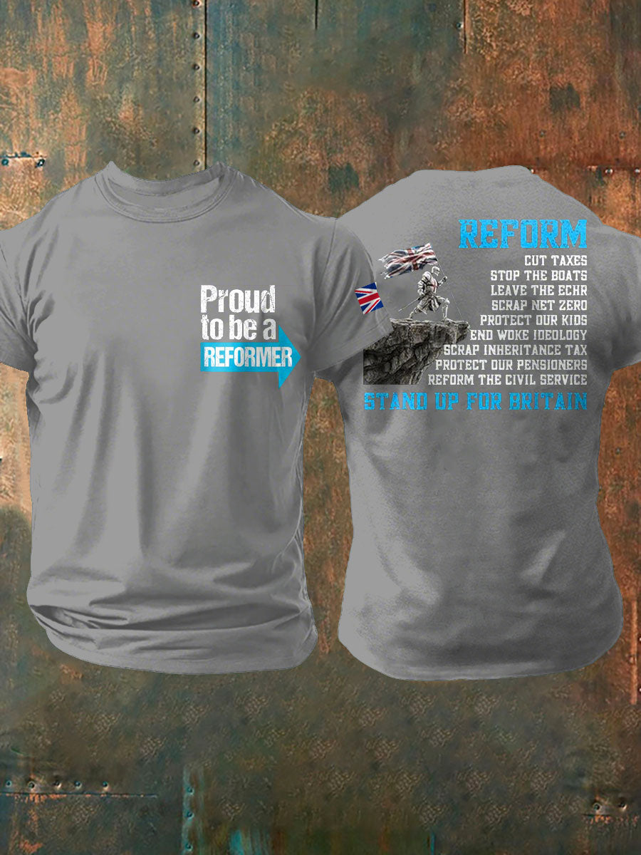 Men's UK Flag Reform Printed T-shirt