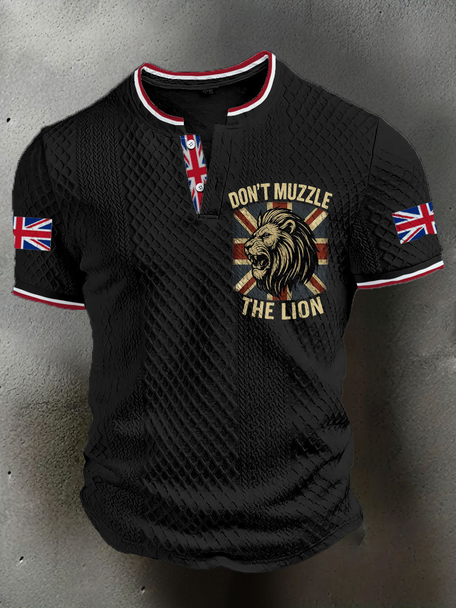 Men's UK Flag Printed Casual Tops