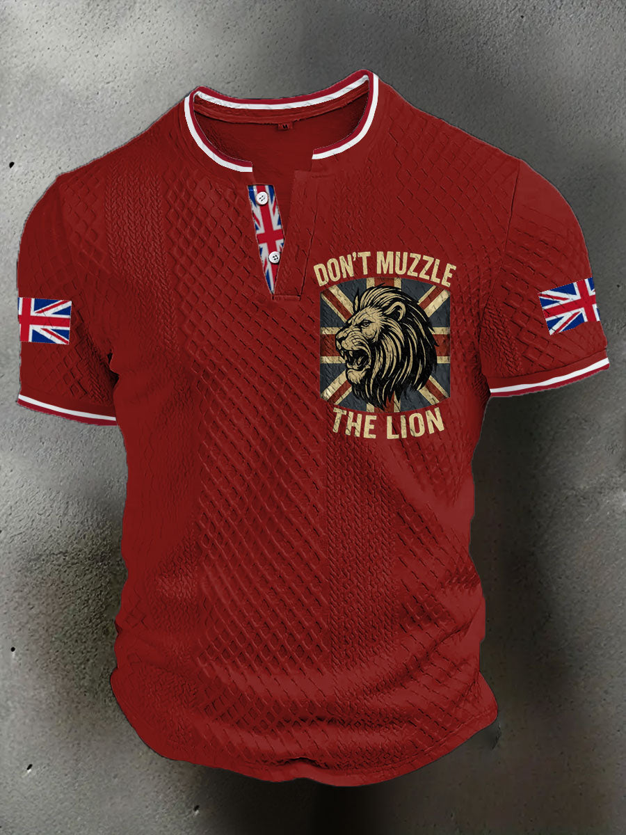 Men's UK Flag Printed Casual Tops