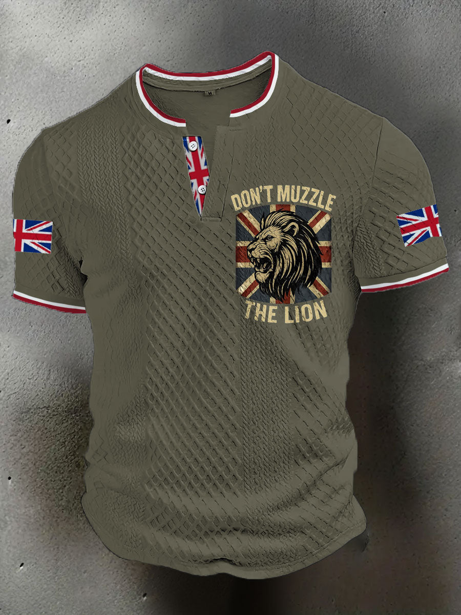 Men's UK Flag Printed Casual Tops