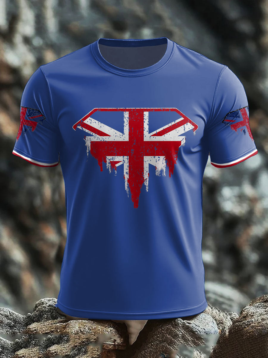 Men's UK Flag Art Printed T-shirt