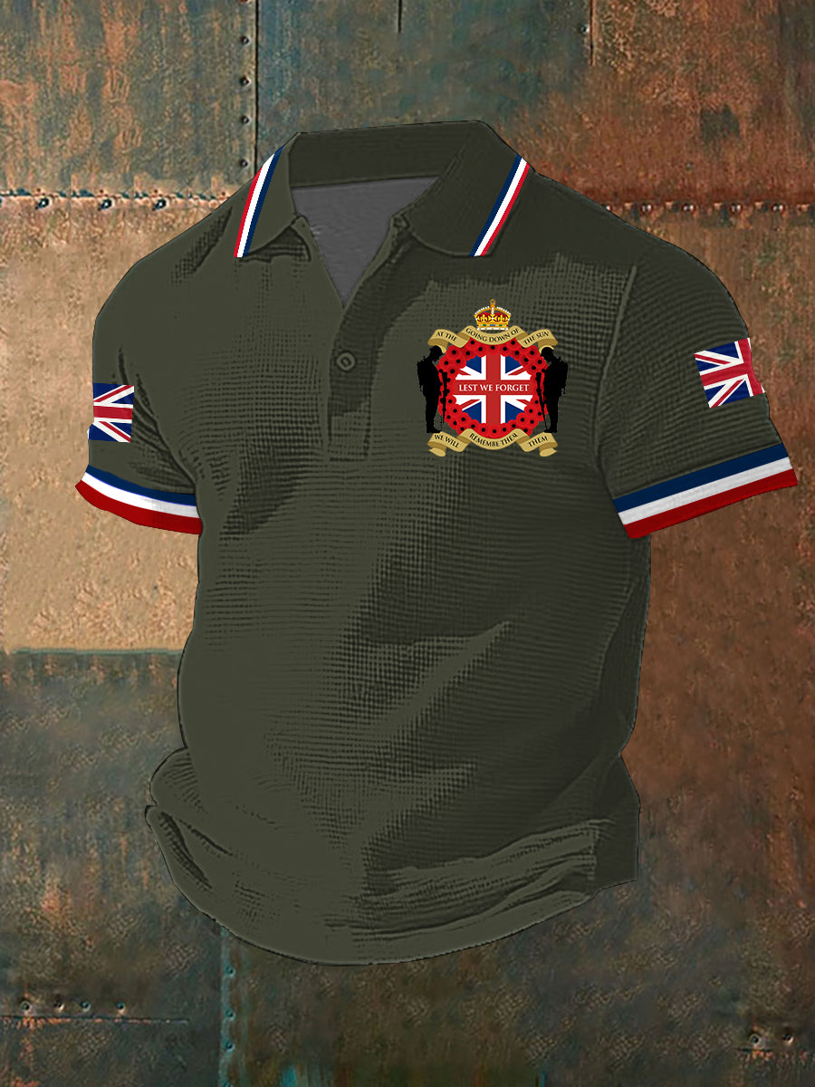 Men's Remembrance Day Lest We Forget Short Sleeve Shirt