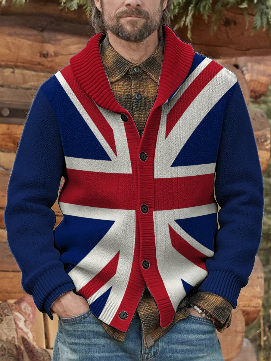 Men's UK Flag Cardigan Jacket